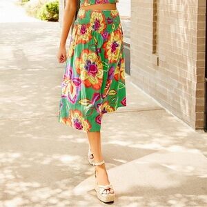 GB Floral Midi Skirt 
Made in India 100% Cotton
Gently used / Used once in time